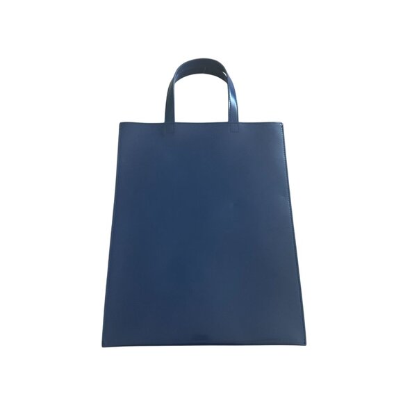 THIERRY MUGLER Blue Logo Signature Tote Bag NEW NWOT - Picture 3 of 9